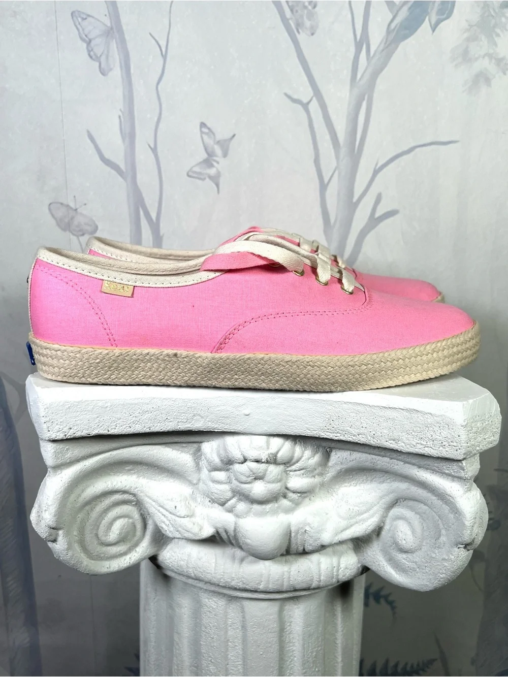 Kate Spade x Keds Hot Pink Canvas Lace-Up Sneakers